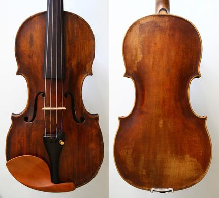 Two violin with dark color