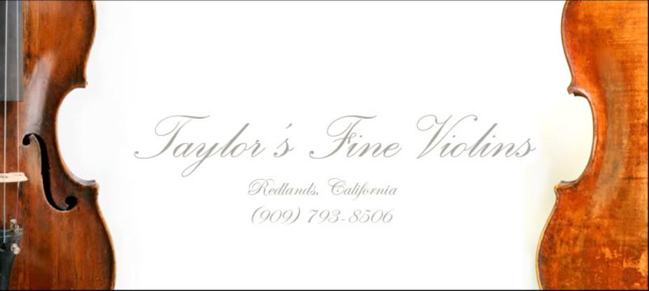 Taylor’s Fine Violins business card
